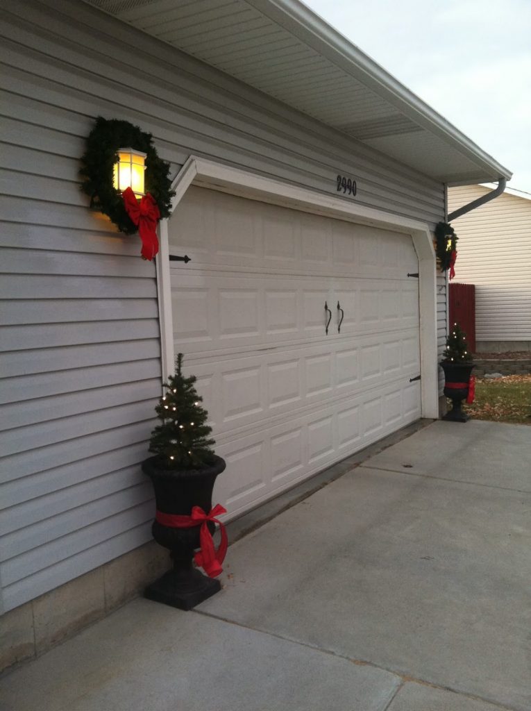 Holiday Home Decorating Garage Door Decor Completes The